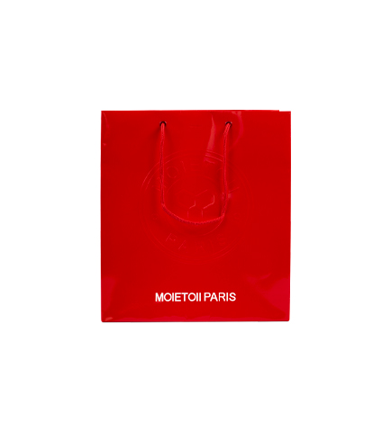 모이토리파리쇼핑백 와이에스인터네셔널 빨간색쇼핑백 유광쇼핑백 일반형쇼핑백 손잡이쇼핑백 둥근PP리본끈 양면별색1도
